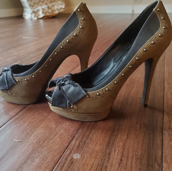Jessica Simpson western pumps heels studded 7.5 - Picture 3 of 12